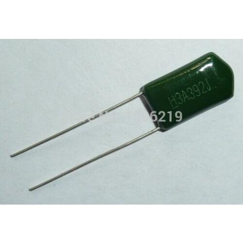 500pcs Mylar Film Capacitor 1000V 3A392J 3900pF 3.9nF 3A392 5% 1KV Polyester Film capacitor
