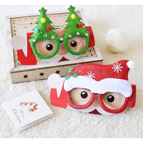 Christmas glasses frame adult party cartoon glasses Christmas ornament gift