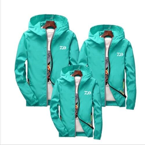 Daiwa Outdoor S-7XL Men Women children Jacket Windbreaker Reflective Fishing cycling clothes Hiking Camping Clothing wholesale