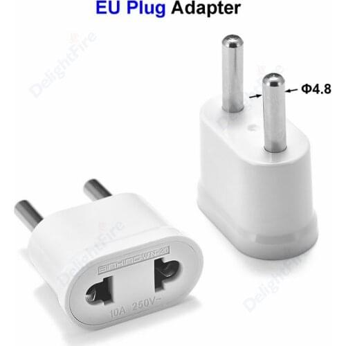1pcs EU KR Plug Adapter Japan CN US To EU Euro European Travel Adapter Electric Plug Power Cord Charger Sockets Outlet