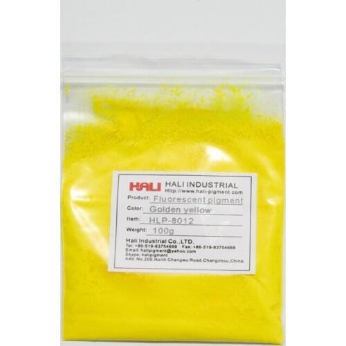 Fluorescent powder,fluorescent pigment,nail polish pigment,item:HLP-8012,color:golden yellow,1lot=100g,widely used,free shipping