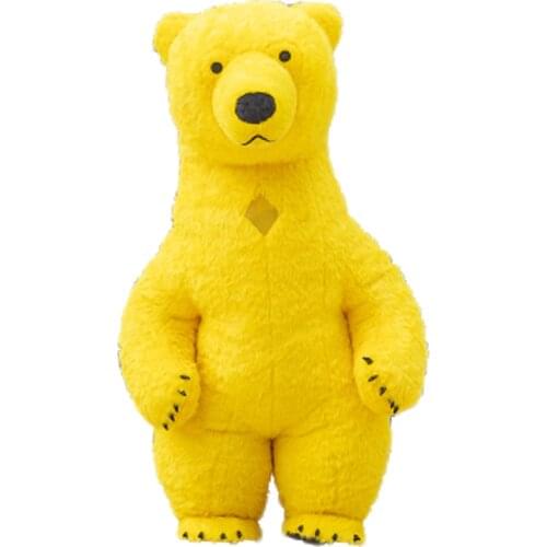 Giant Adult Size Inflatable Bear Costume Full Body Plush Mascot for Festivals Blow Up Fancy Dress Carnivals Halloween Outfits