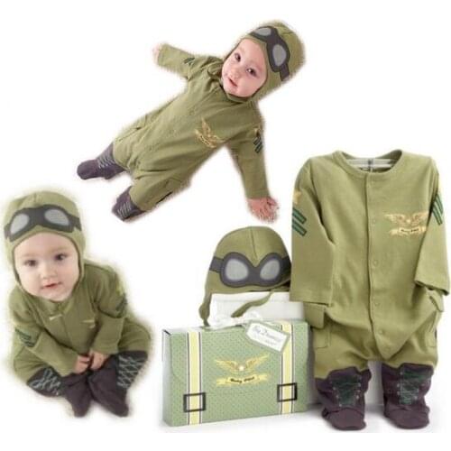 Hot Newest The pilot clothing Novelty Cosplay Costume Baby Christmas Halloween Clothing Sets Space suit Cartoon Costume
