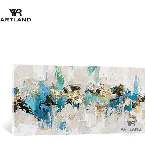 Nordic style Hand painted canvas oil painting modern abstract landscape wall hanging picture for living room sofa background