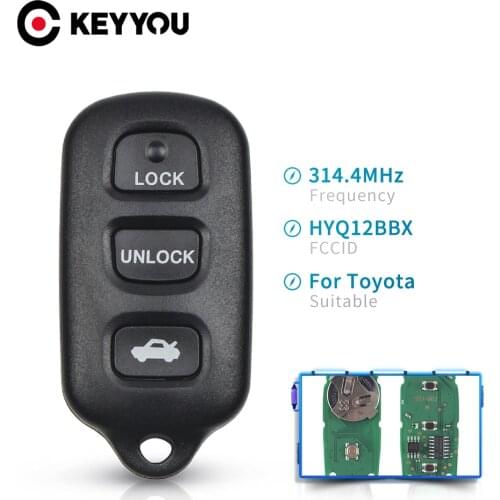 KEYYOU 5pcs Remote Key For Toyota Camry Solara Corolla Sienna 2002 2003 2004 2005 2006 Remte key 4 Button Fob 314.4Mhz HYQ12BBX