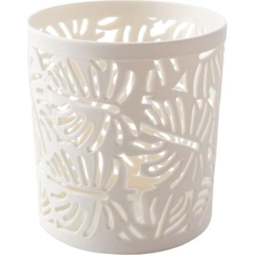 Nordic Hollow Makeup Brush Pencil Pen Holder Cylinder Stationery Storage Organiz M17F