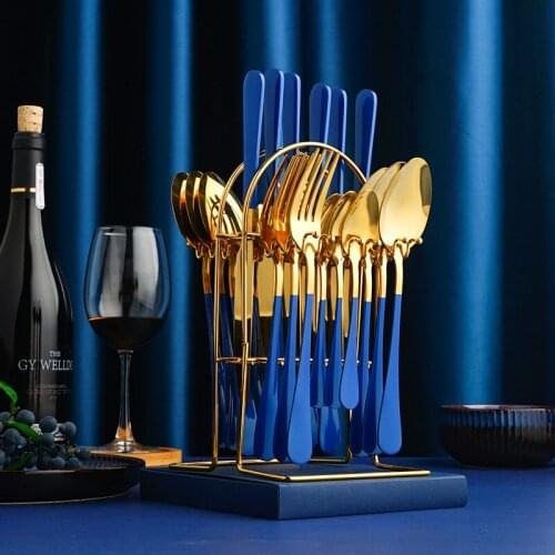 24-piece stainless steel tableware 24-piece set 1010 four-piece spoon fork gift box Western food fork spoon