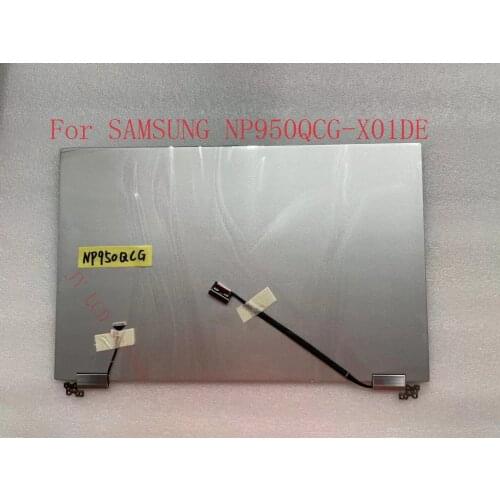 Original 15.6" For SAMSUNG NP950QCG-X01DE NT950QCG With touch upper part LCD Display Screen Assembly silver 1920X1080