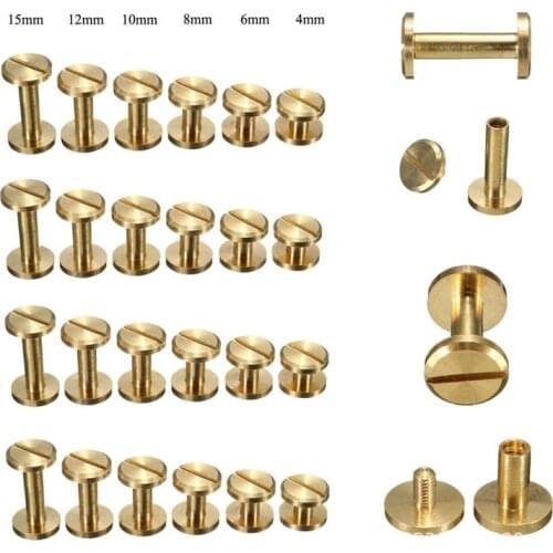 Pure copper flat rivet (10*4*4mm)5/6/7/8/10/12/15/20 mm height curved bottom screw a word band decorative rivet belt pack shoes