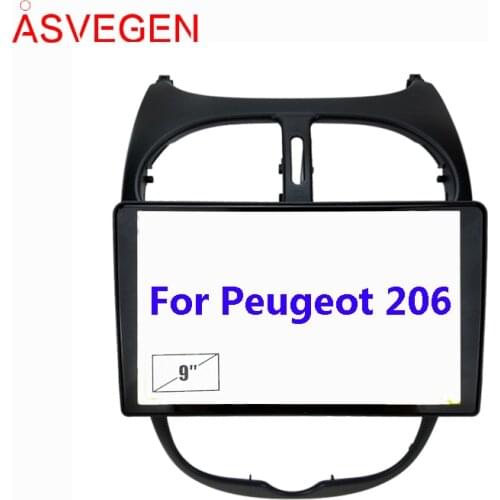 Asvegen Car Radio Fascia Frame For Peugeot 206 Car Dvd Frame Install Panel Dash Mount Installation Dashboard