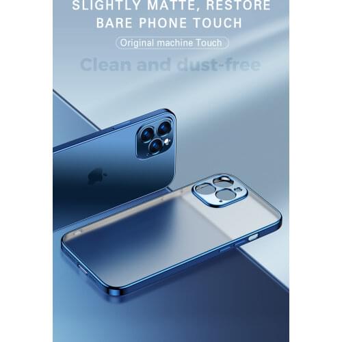 Luxury Square Frame Plating Clear Phone Case For iPhone 11 12 Pro Max Mini X XR XS 7 8 Plus SE 2 2020 Transparent Silicone Cover