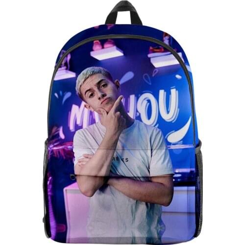 Michou New Fashion Oxford Cloth Shoulder Backpack Printed Multi Zipper Pack Casual Girls Student School Bag