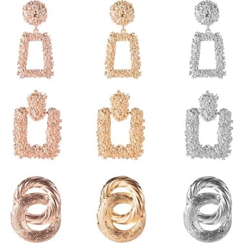 Modern Fashion Statement Earrings Large Geometric Earrings For Women Hanging Dangle Drop Earrings 2020 Trend Female Jewelry