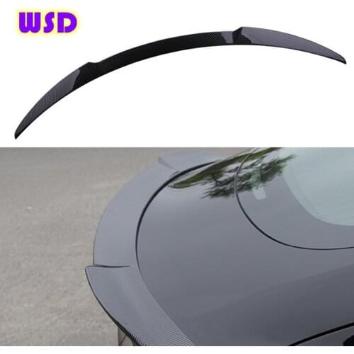 Sport rear wing, suitable for Tesla model Y, carbon fiber texture spoiler, fixed wind wing, car modification parts