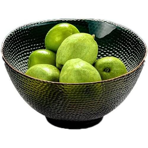 Glass fruit plate creative personality fashion modern light luxury fruit plate household Nordic simple candy dry fruit plate