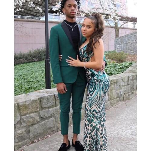 YiMinpwp Hunter Men Suits Prom Suits Slim Fit Blazer Jacket Men Tuxedos Groom Wedding Suits Costume Mariage Homme Coat+Pant