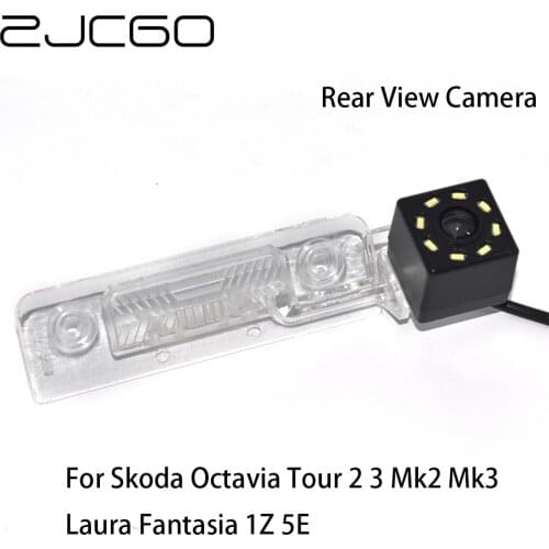 ZJCGO HD CCD Car Rear View Reverse Back Up Parking Waterproof Camera for Skoda Octavia Tour 2 3 Mk2 Mk3 Laura Fantasia 1Z 5E