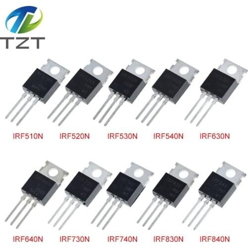 10PCS IRF510 IRF520 IRF530 IRF540 IRF630 IRF640 IRF730 IRF740 IRF830 IRF840 Transistor TO-220 TO220