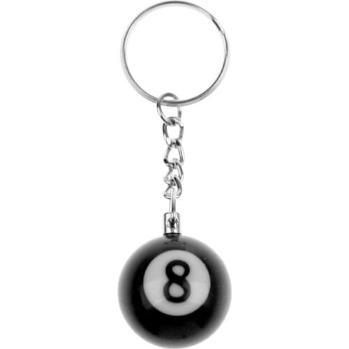 16pc 25mm Billiard Pool Keychain Snooker Table Ball Key Gift Lucky 8