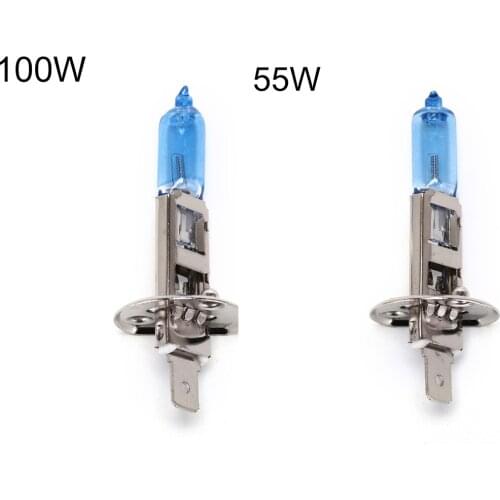 2Pcs 55W H1 Halogen Headlight Lamp Fog Lights Bulbs White Light 5500k Car Auto Halogen Head Driving Fog Lamp DC12V