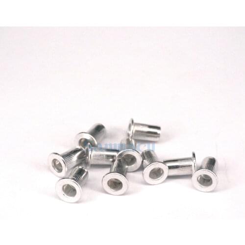 30Pcs Flat Head Aluminum M4 M5-M10 Blind Insert Rivet Nut Rivnut Nutsert