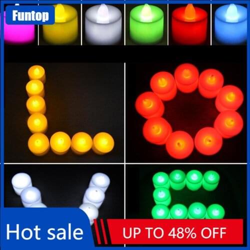 36Pcs LED Candles Warm White Led Flameless Candles Battery Operated Moving Artificial Tea Light for Wedding Anniversary Party