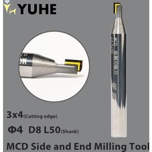 MCD Side and End Milling Tool used in CNC Milling Machine for Jewelry Mirror Effect Processing Jewelry Tools