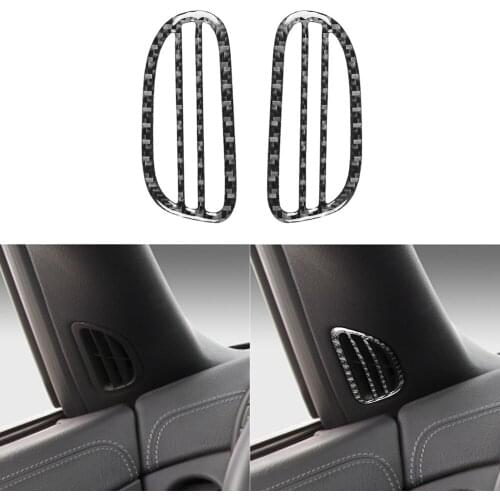Demist Outlet Vent Frame Trim Cover Decorative Stickers Genuine Real Carbon Fiber for Chevrolet Corvette C6 2005-2007 Car Parts