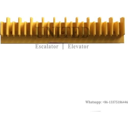 Escalator Yellow Plastic Demarcation L47332135A L199mm W40.5mm 22Teeth Front Right