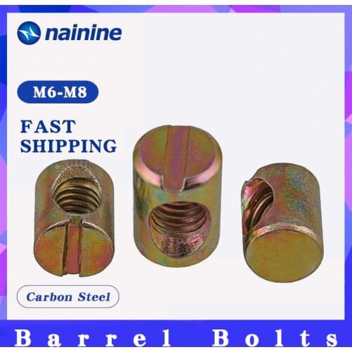 Barrel Nut [M6 M8] Dowel Slotted Furniture Nut for Beds Crib Chairs Bolts B151