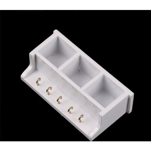 Toys Gift for Kids Dollhouse Miniature Kitchen White Wood Wall Rack 1:12 Doll House Decoration Accessories