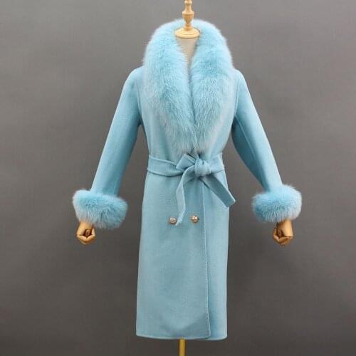 JANEFUR CashmereCoats Womens Winter Female Elegant Ladies Casual Long woolen outerwear