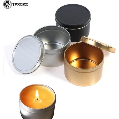 Luxury Candle Jars With Lid Bulk Round Candle Container Tins Empty Storage Box For DIY Salves Skin Care Beauty Samples