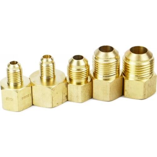 Brass fitting adapter SAE1/4 Brass Pipe Hex Nipple Fitting Quick Coupler Adapter Male to Male Thread concentric reducer