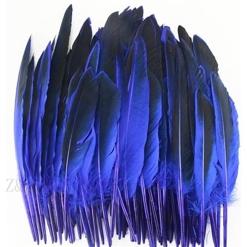 10-100PCS Natural 17-25CM (5-10 Inch) Grey Duck Wing Feather Dyeing Polan DIY Craft Ornament Pendant Fitting Feather