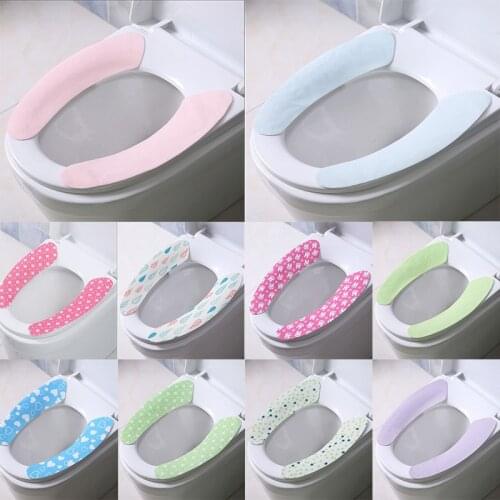 New Printed toilet seat cushion paste toilet seat sticker toilet seat cover universal wash six-piece bag bathroom sign