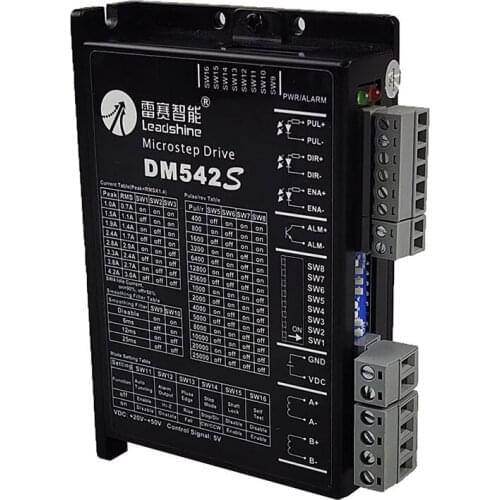 New Arrival Leadshine DM542S Updated from DM542 WITH STRONGER ANTI-INTERFERENCE FUNCTION MORE STEADY Stepper Drive 48VDC 4.2A