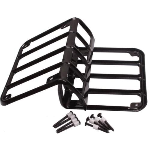 Pair For 2007-2016 Jeep Wrangler JK Unlimited Black Rear Euro Tail Light Cover Guard Cover Protector