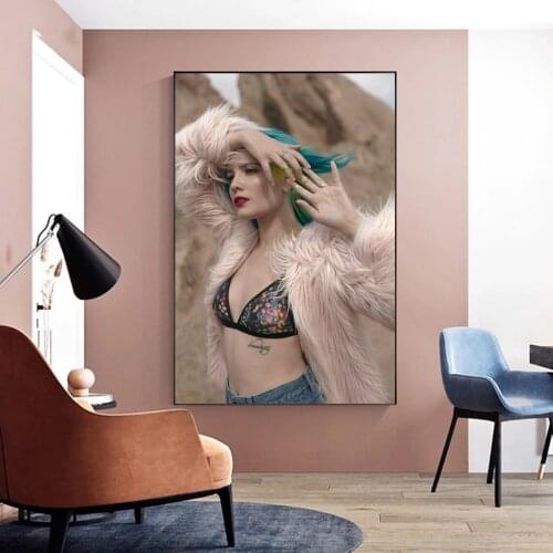 Halsey Poster Music Star Singer Hip Hop Rap Canvas Print Wall Painting Home Decoration (No Frame)