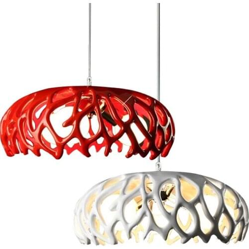 Postmodern Simple Warm Romantic Restaurant Studio Childrens Bedroom Coral resin Chandelier