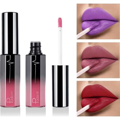 Pudaier moisturizing lip gloss 36 colors waterproof long lasting batom nude matte lip tint purple black lipgloss tattoo PD031