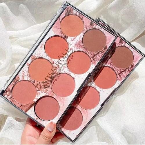 Cheek Blusher Palette Natural Pigmented Face Blush Makeup Cheek Blush Contour Powder Matte Highlighter Bronzer Palette Cosmetic