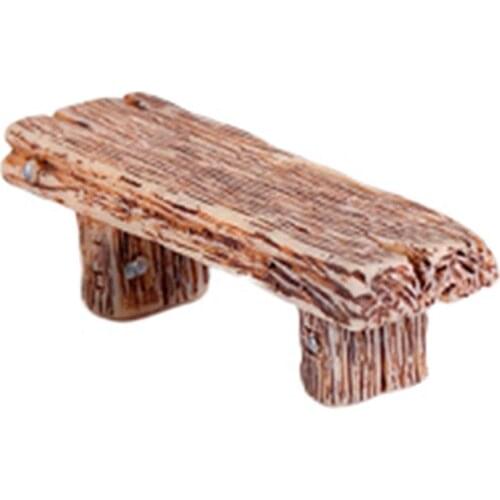 Micro Landscape Romantic Craft Resin Double Stool Bench Garden Figurine Decor