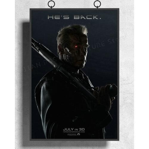 H046 Terminator Genisys Arnold Schwarzenegger Movie (5) Wall Sticker Silk Poster Art Home Decoration