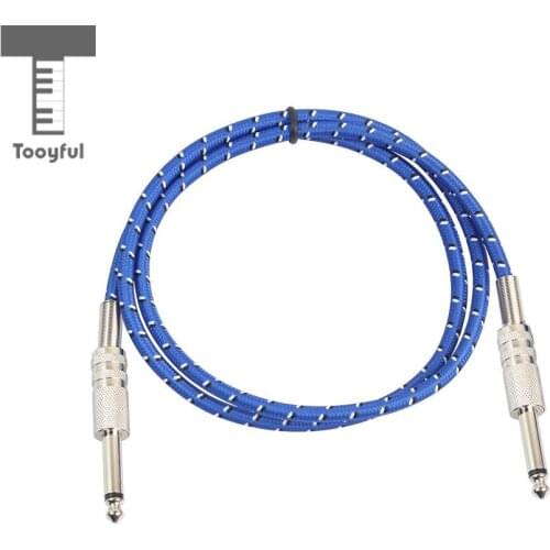 Tooyful 1/4' Straight to 1/4' Straight Jack Plug Guitar Instrument Cable for Amp 1m-5m