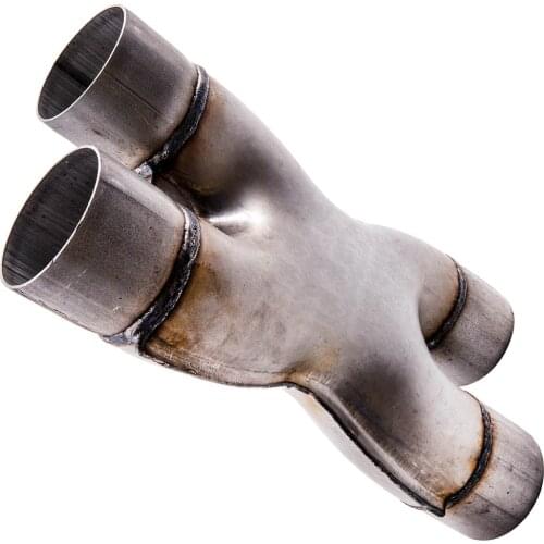 2.5" X-pipe Universal 2.5inch Dual Exhaust X Pipe Aluminized Crossover Tail Pipe Exhaust Stainless Steel