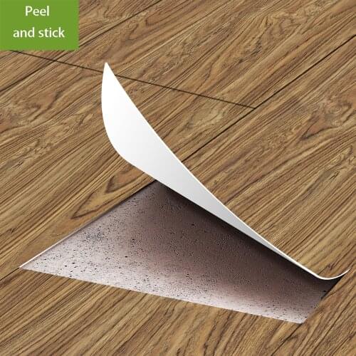 3D Wooden Effect Floor Sticker for Home Kitchen Bathroom Vinyl Waterproof Self-adhesive Floor Wall Tile Sticker Decals Decor