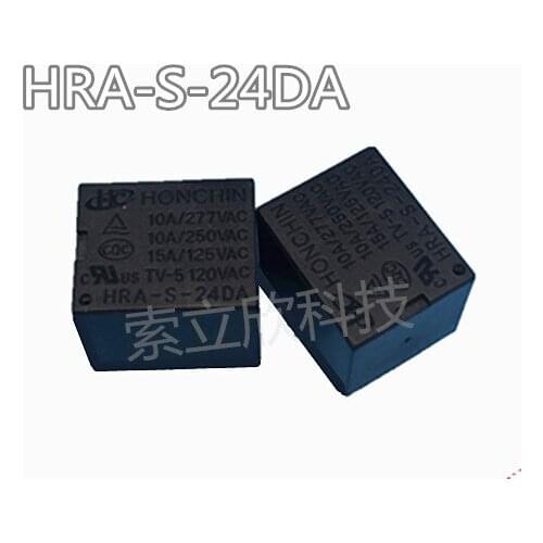 10Pcs New Relay HRA-S-24DA 10a277va Cjqc-3ff-24vdc-1hs Group 1 Normally Open 4-pin