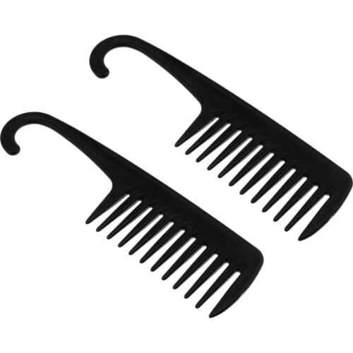2 Piecse Shower Hanging Comb Wide Tooth Comb Hair Detangling Conditioning