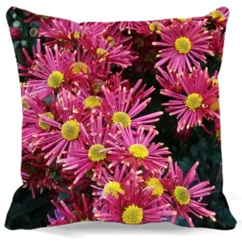 2017 Fashion 9 style Red Peony flowers Square Cotton polyester Waist Pillow Case Cushion covers for Home car sofa hotel